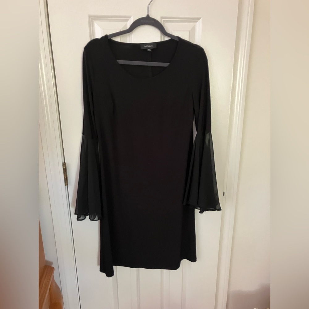 R & M Richards Black Long Sleeve Dress